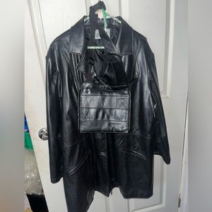 Black leather jacket